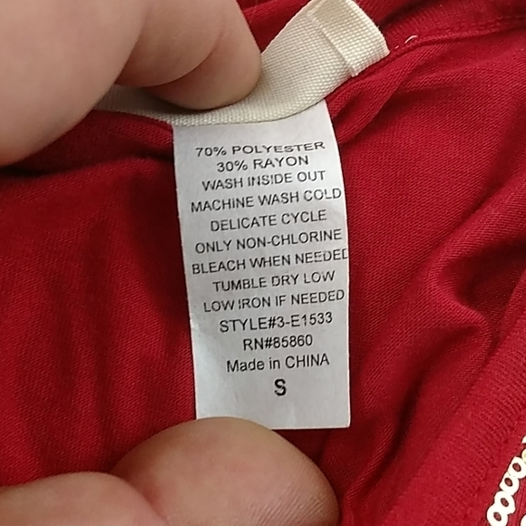 Janeric Red Tank Top with Gold Sequins - Picture 4 of 4